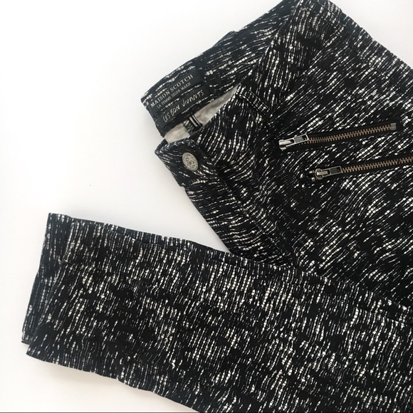 Scotch & Soda Denim - Maison Scotch Skinny Jeans Black White Zipper 27